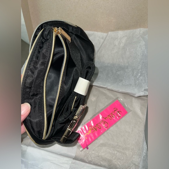 LILY PULITZER JEANNIE BELT BAG BLACK GOLD ONYX NWT - Picture 7 of 8